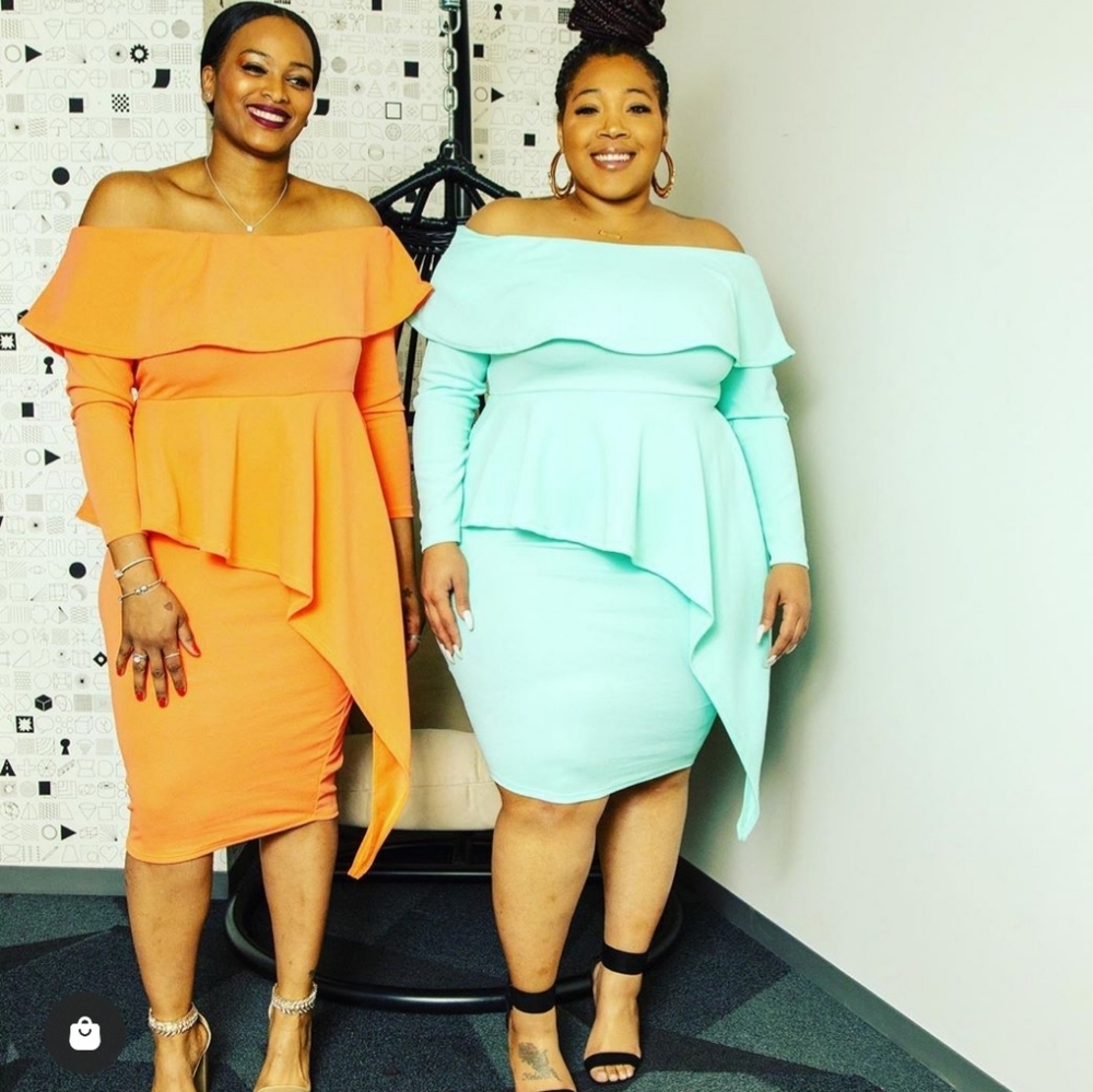 Orange Peplum Dress